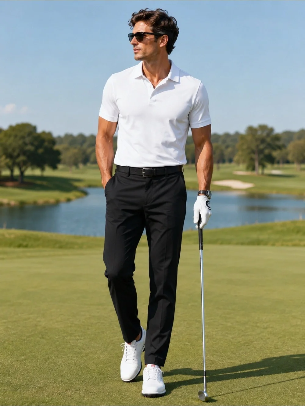 Nike Men's Elegant Black dri fit golf pants
